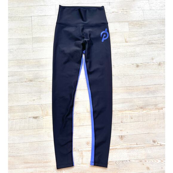 Peloton Show Up Rib‎ Colorblock Legging | Black/Blue Small - Picture 3 of 7